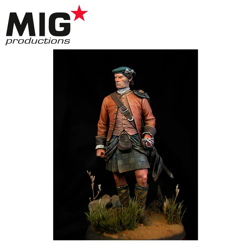 MIG 90mm Productions Highlander Clansman 1746 Resin Figure