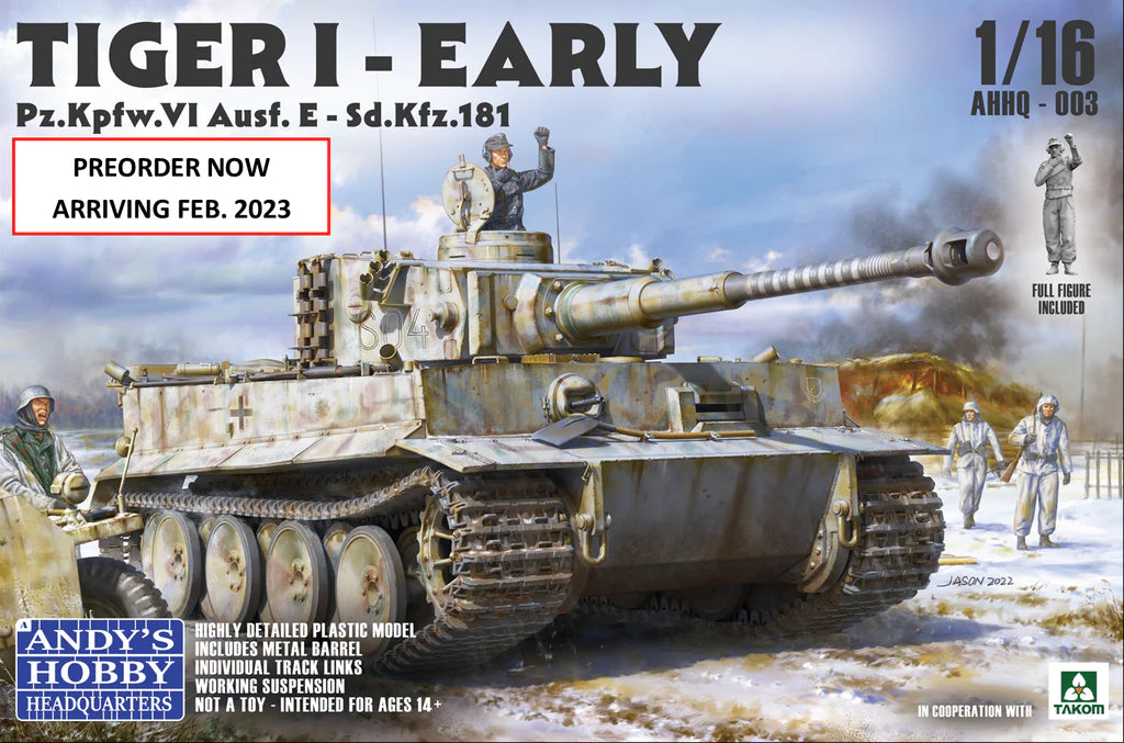 Andy's Hobby HQ 1/16 Tiger I Early Production with Full Figure