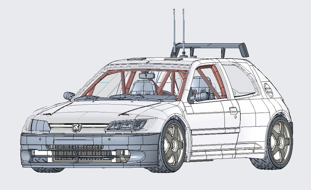 Platz NuNu 1/24 PEUGEOT 306 MAXI 1996 Monte Carlo Rally, Vehicle