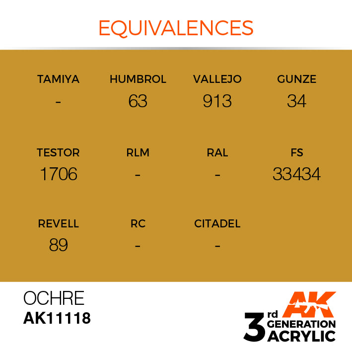 AK Interactive 3G Acrylic Ocher 17ml