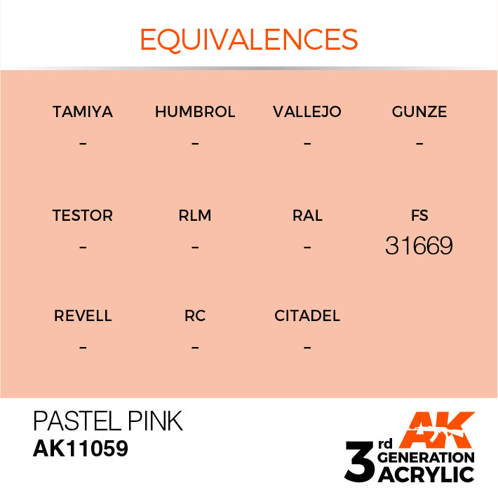 AK Interactive 3G Acrylic Pastel Pink 17ml