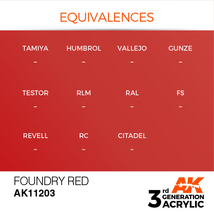 AK Interactive 3G Acrylic Foundry Red 17ml