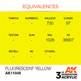 AK Interactive 3G Acrylic Fluorescent Yellow 17ml