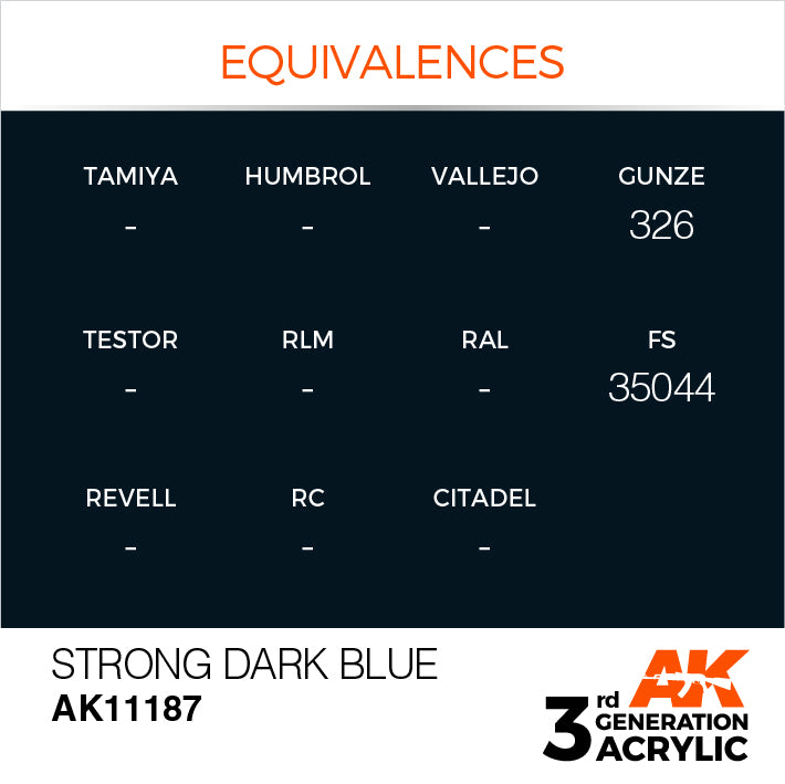 AK Interactive 3G Acrylic Strong Dark Blue 17ml