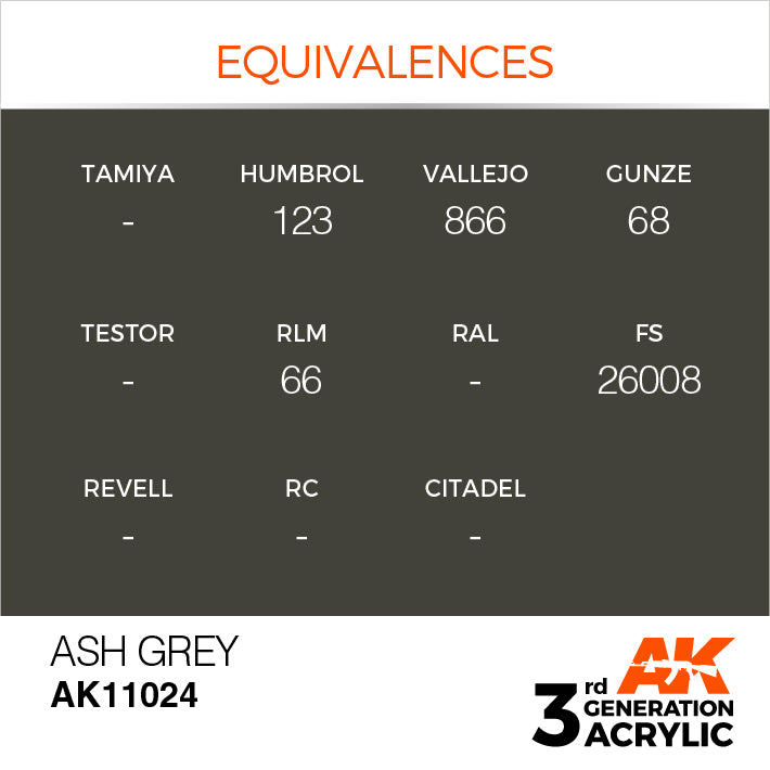 AK Interactive 3G Acrylic Ash Grey 17ml
