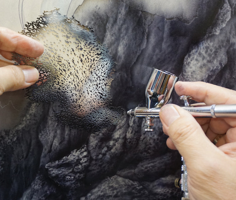 Iwata Artool Texture FX 3 Xtreme Freehand Airbrush Templates by Gerald Mendez
