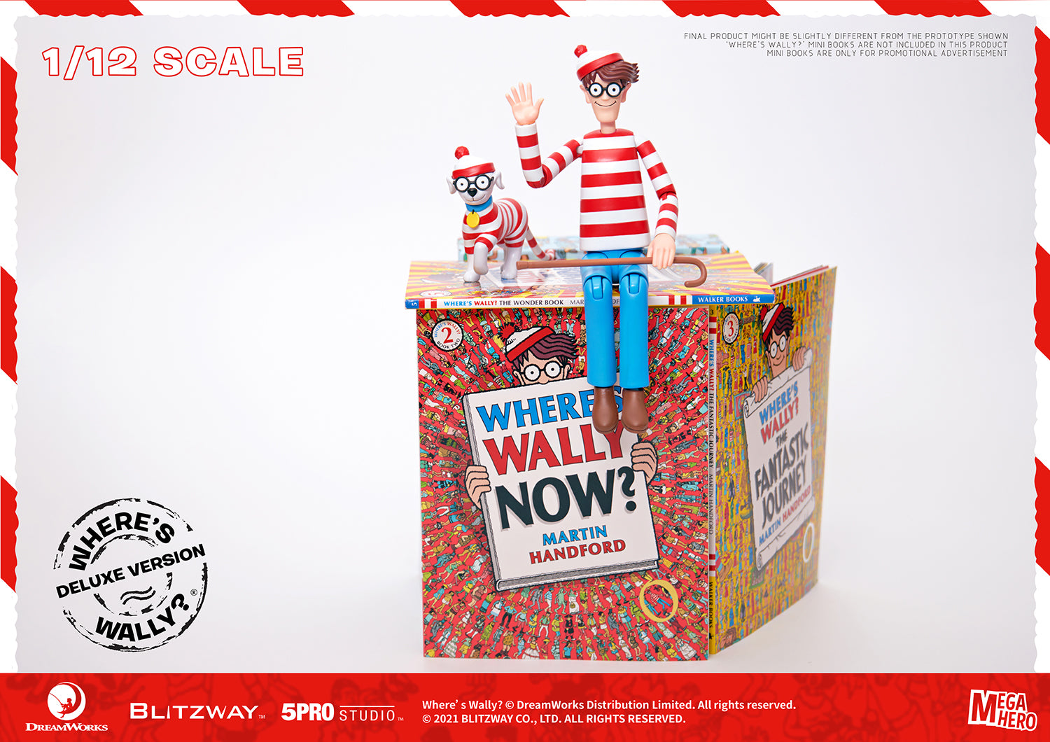 Blitzway Waldo 1/12th Scale Action Figure (Deluxe version) 'Where's Waldo', 5Pro Studio MEGAHERO Series