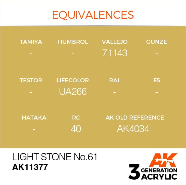 AK Interactive 3G Light Stone No.61