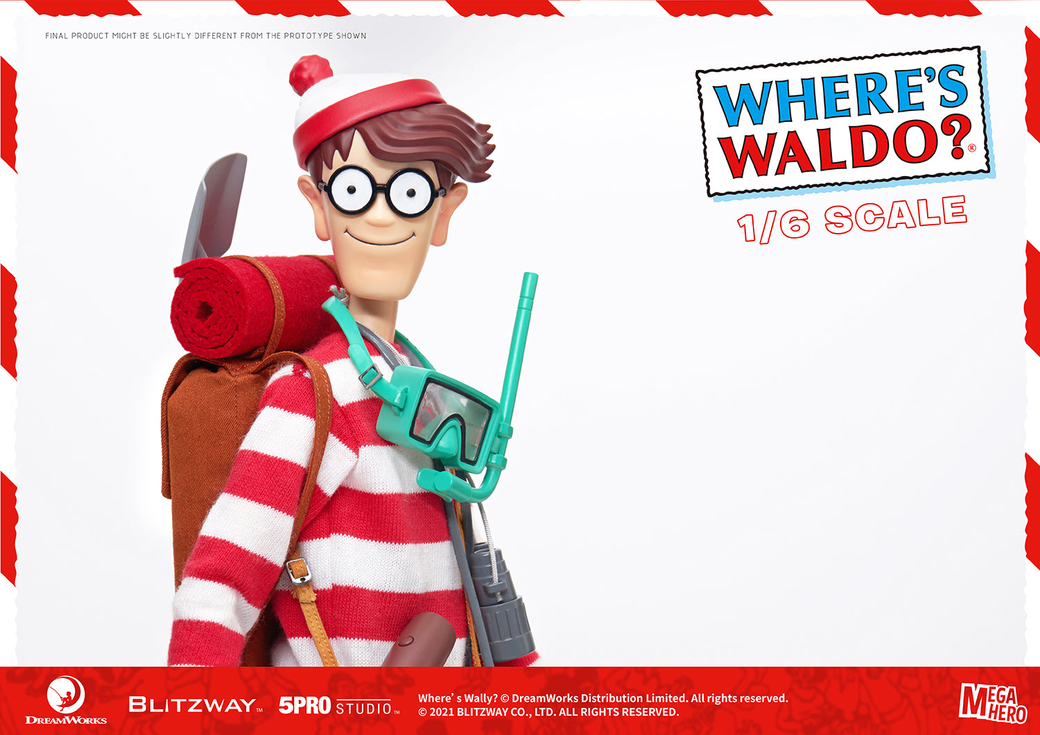 Blitzway Waldo 1/6th Scale Action Figure 'Where's Waldo', 5Pro Studio MEGAHERO Series