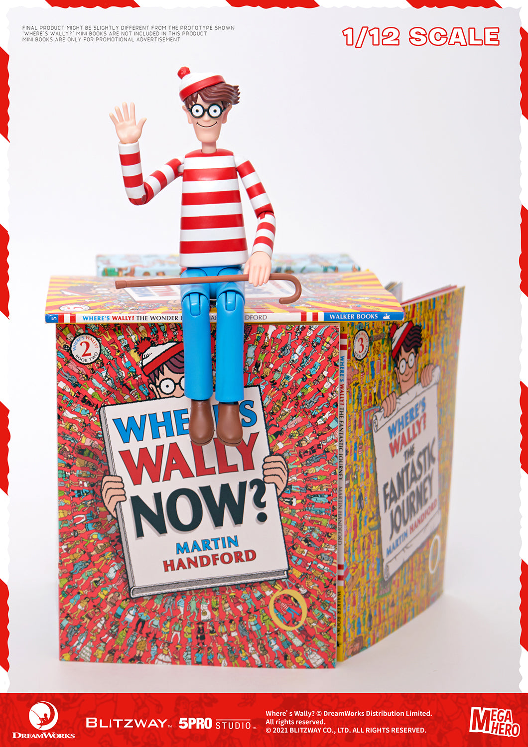 Blitzway Waldo 1/12th Scale Action Figure (Normal version) 'Where's Waldo', 5Pro Studio MEGAHERO Series