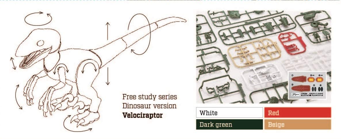 Fujimi Dinosaur Arc Velociraptor Non-Scale Pre-Painted