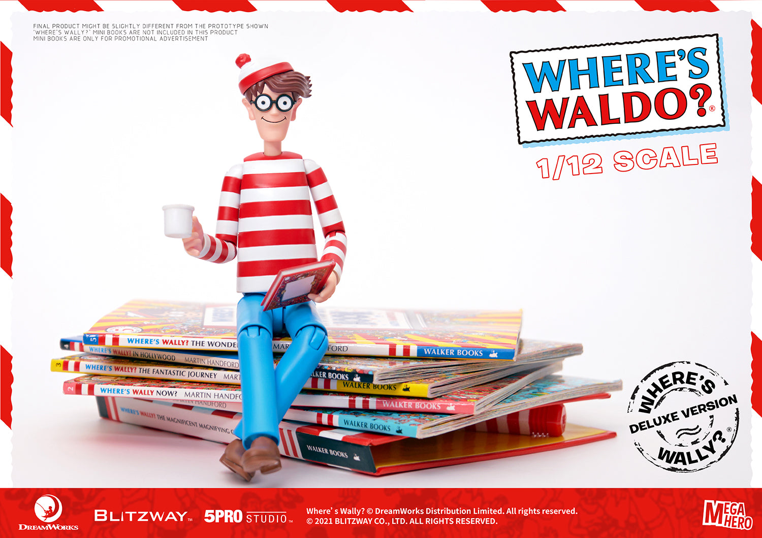 Blitzway Waldo 1/12th Scale Action Figure (Deluxe version) 'Where's Waldo', 5Pro Studio MEGAHERO Series