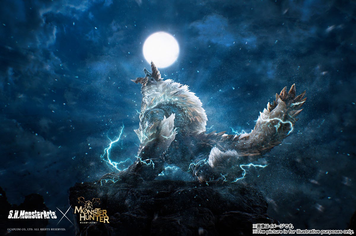 Bandai Spirits S.H.MonsterArts Zinogre Monster Hunter World Iceborne