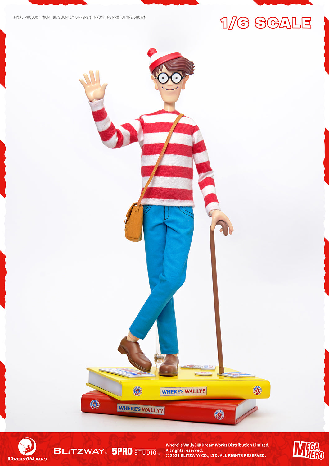 Blitzway Waldo 1/6th Scale Action Figure 'Where's Waldo', 5Pro Studio MEGAHERO Series