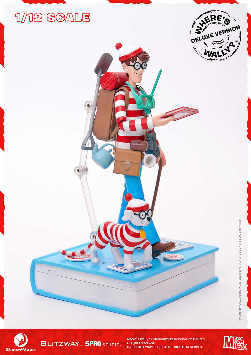 Blitzway Waldo 1/12th Scale Action Figure (Deluxe version) 'Where's Waldo', 5Pro Studio MEGAHERO Series