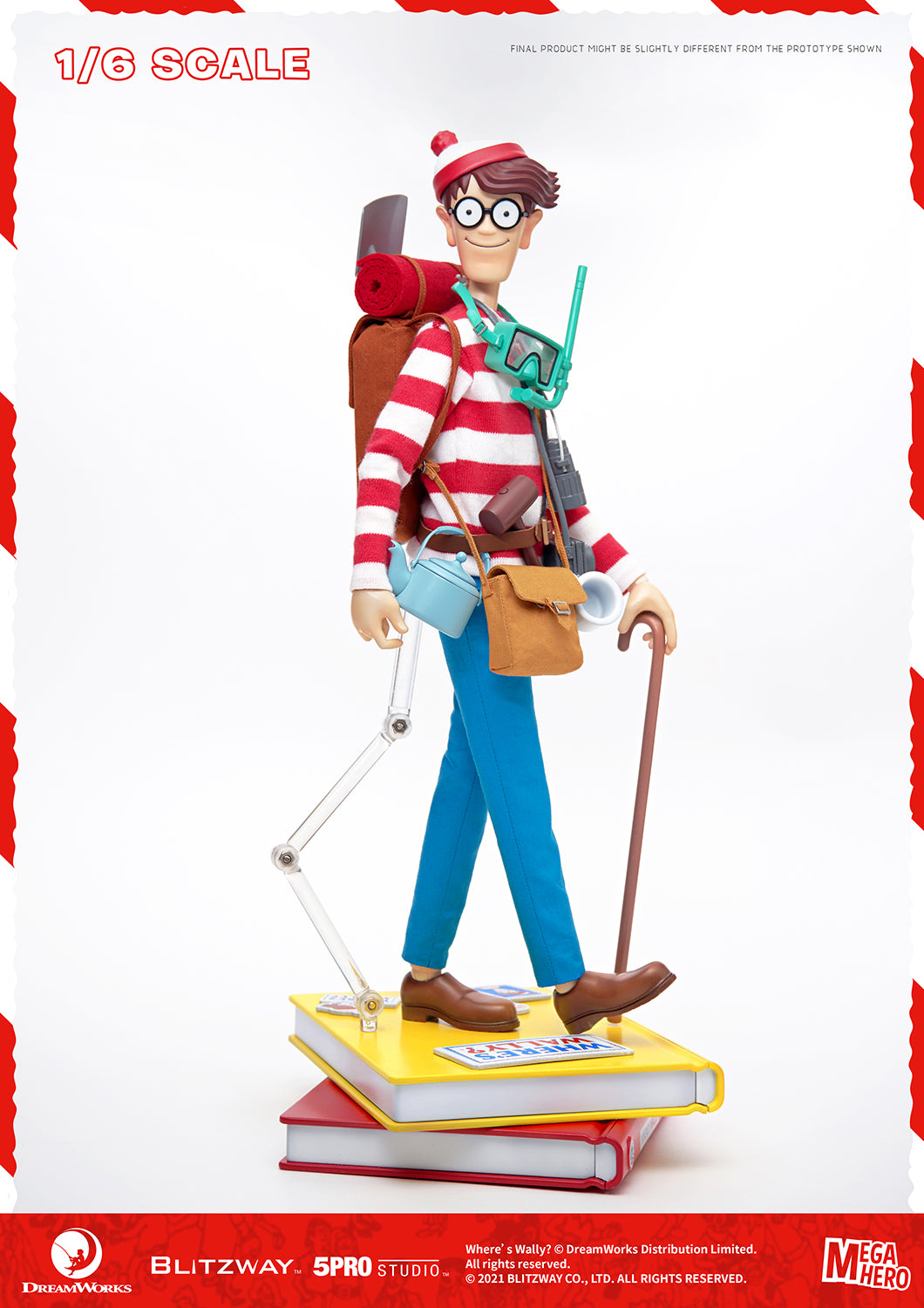 Blitzway Waldo 1/6th Scale Action Figure 'Where's Waldo', 5Pro Studio MEGAHERO Series