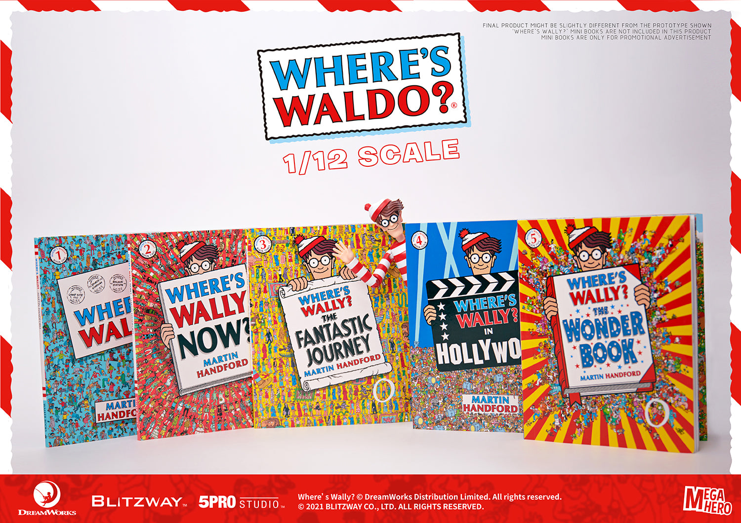 Blitzway Waldo 1/12th Scale Action Figure (Normal version) 'Where's Waldo', 5Pro Studio MEGAHERO Series