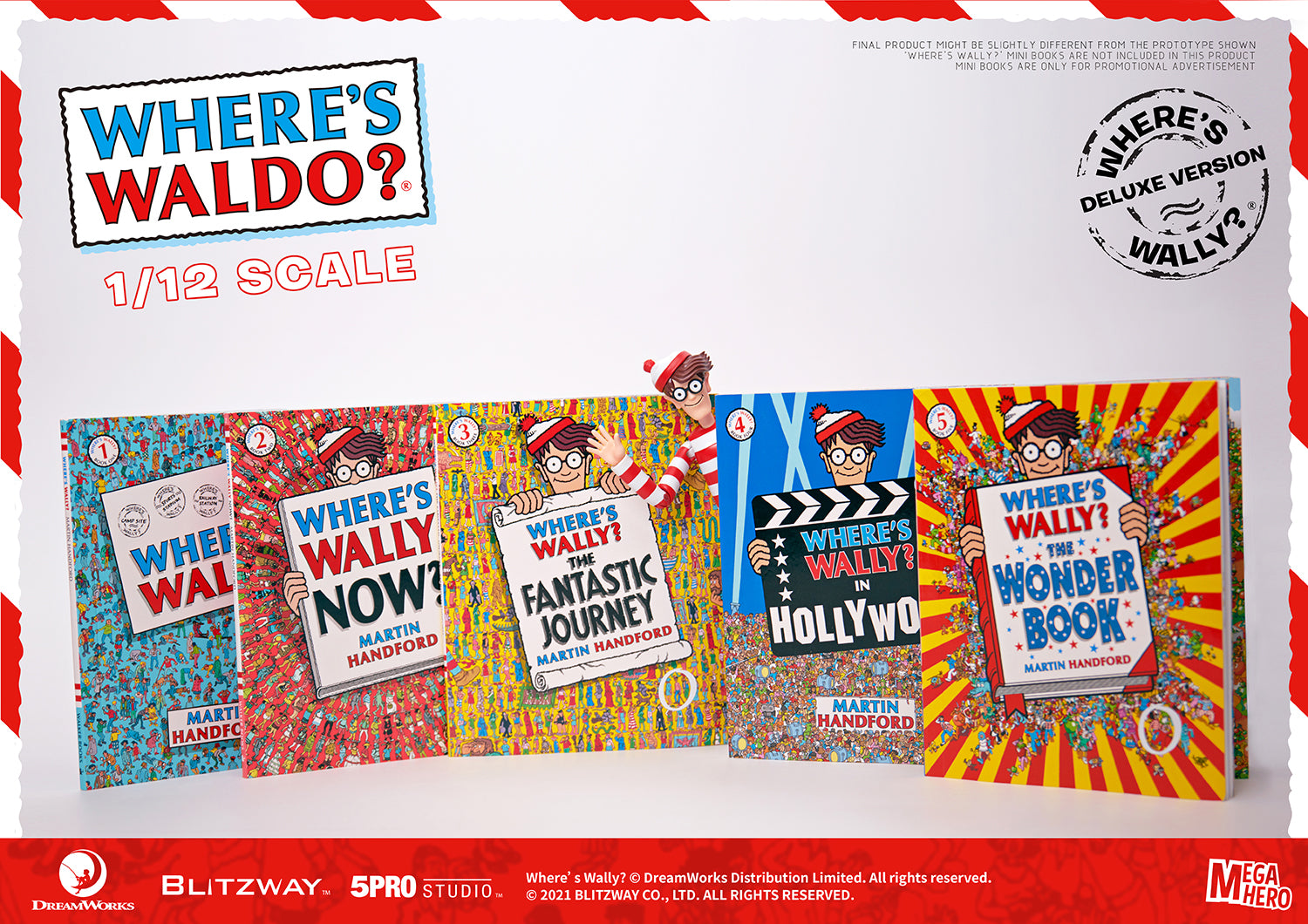 Blitzway Waldo 1/12th Scale Action Figure (Deluxe version) 'Where's Waldo', 5Pro Studio MEGAHERO Series