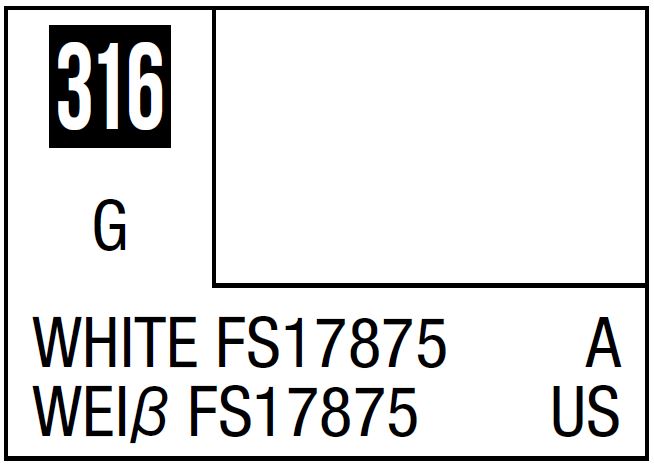 Mr Hobby Mr. Color 316 White FS17875 (Gloss/Aircraft) - 10ml